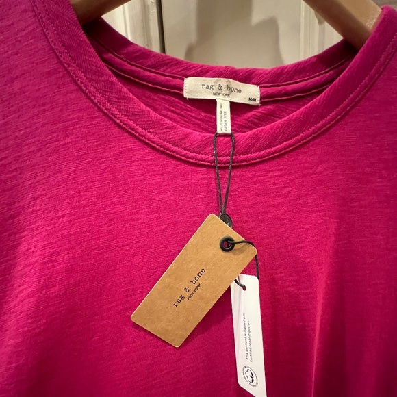 Rag & Bone, The Slub Tee, Crew - Fuchsia, M (NWT) - Picture 4 of 8